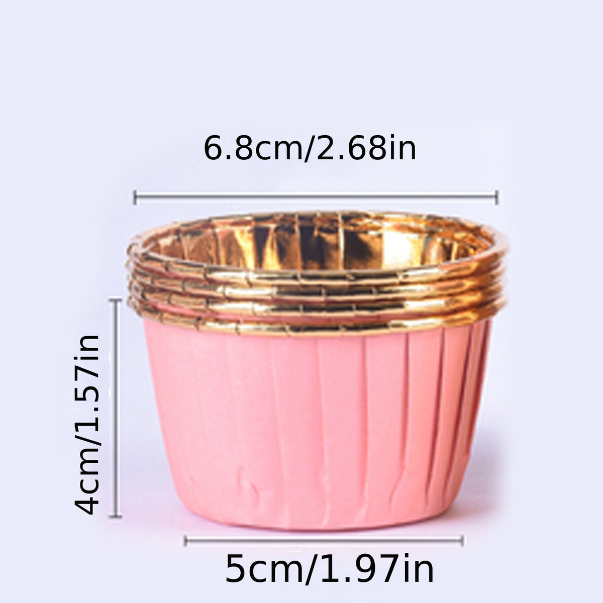 30pcs Pink Golden Muffin Cups Cake Mould Set