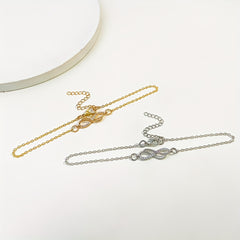 8 Shaped Chain Anklet Minimalist Ankle Bracelet for Women Girls