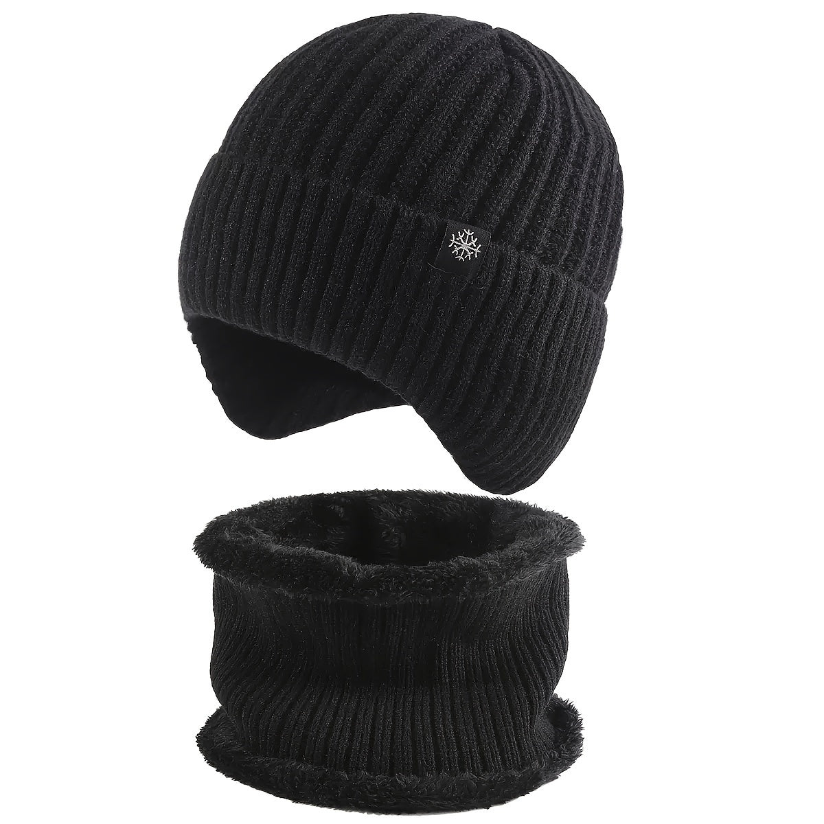 Men's Thermal Knitted Winter Hat & Neck Gaiter Set