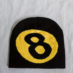 Jacquard Hip Hop Beanie Double Knitted Y2K Skull Cap Unisex Warm Knit Hat
