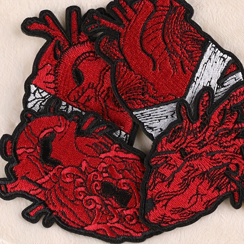 8pcs Heart DIY Patch for Clothes Backpack Hat Boys Accessorie