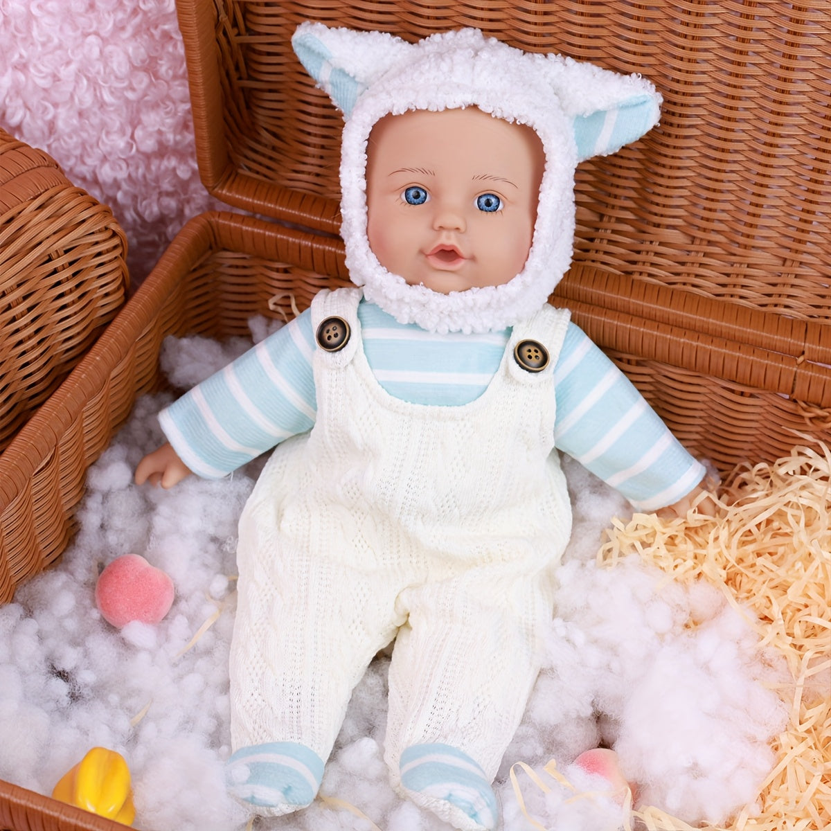 13 Inch Lifelike Reborn Doll with Outfit Sets for Holidays