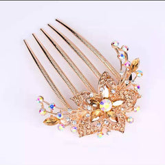 Rhinestone Flower Hair Clip Comb Wedding Headpiece Bridal Hair Accessories
