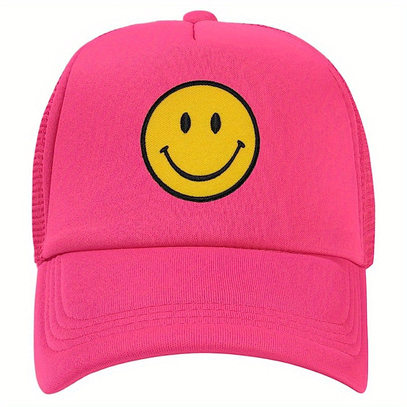 Vintage Mesh Trucker Hat with Smile Foam High Crown
