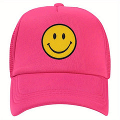 Vintage Mesh Trucker Hat with Smile Foam High Crown
