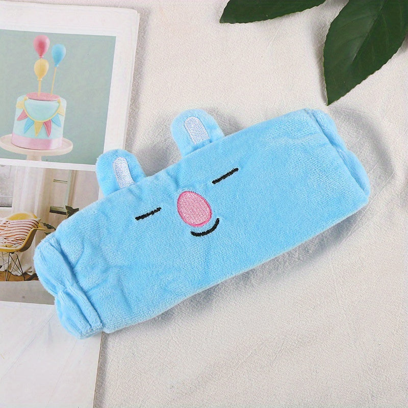 Plush Cartoon Headband for Skincare Makeup Spa Hair Accessories