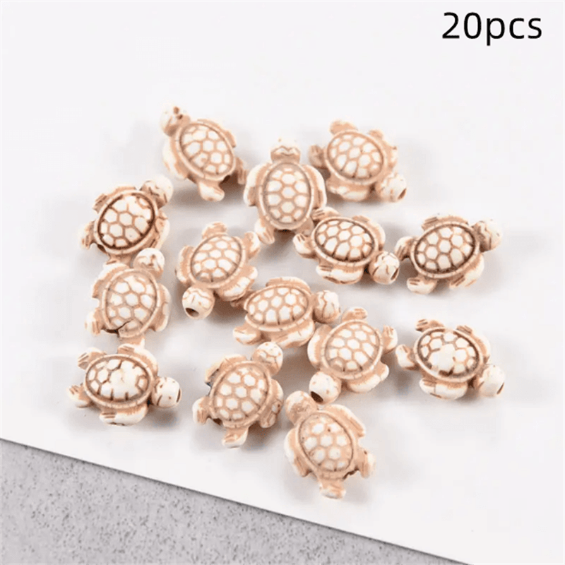 20PCS Turquoise Turtle Natural Stone Beads for DIY Bracelet Necklace