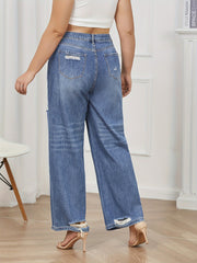  Casual High Rise Wide Leg Jeans