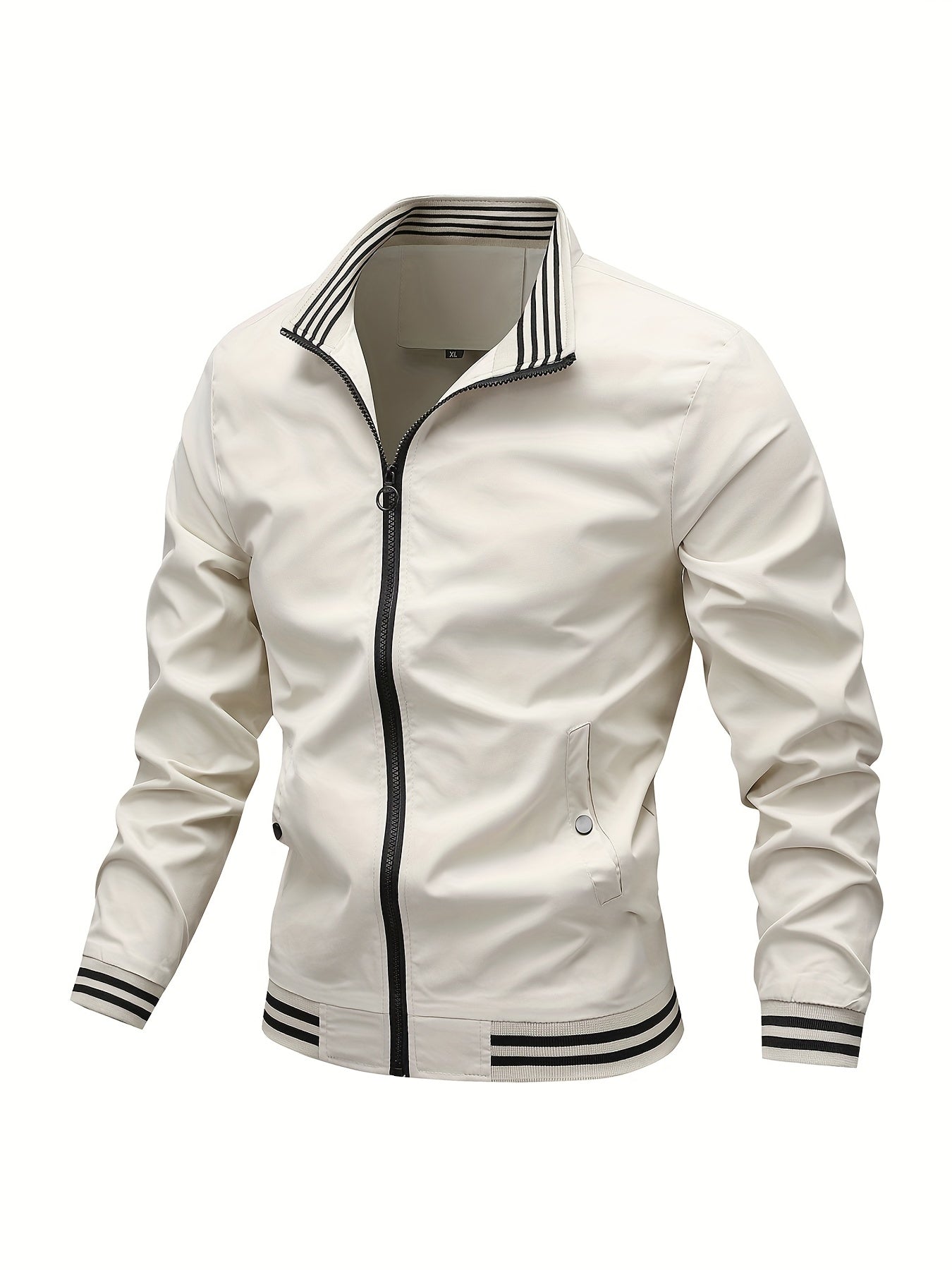 Men's Lightweight Zip Up Jacket Coat Spring Fall Business
