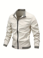 Men's Lightweight Zip Up Jacket Coat Spring Fall Business