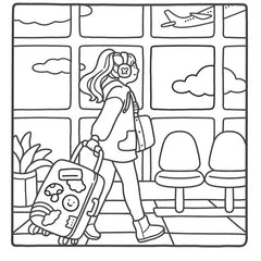 Girl Moments Coloring Book & Daily Relaxation Activity for Adults - Beige Paper