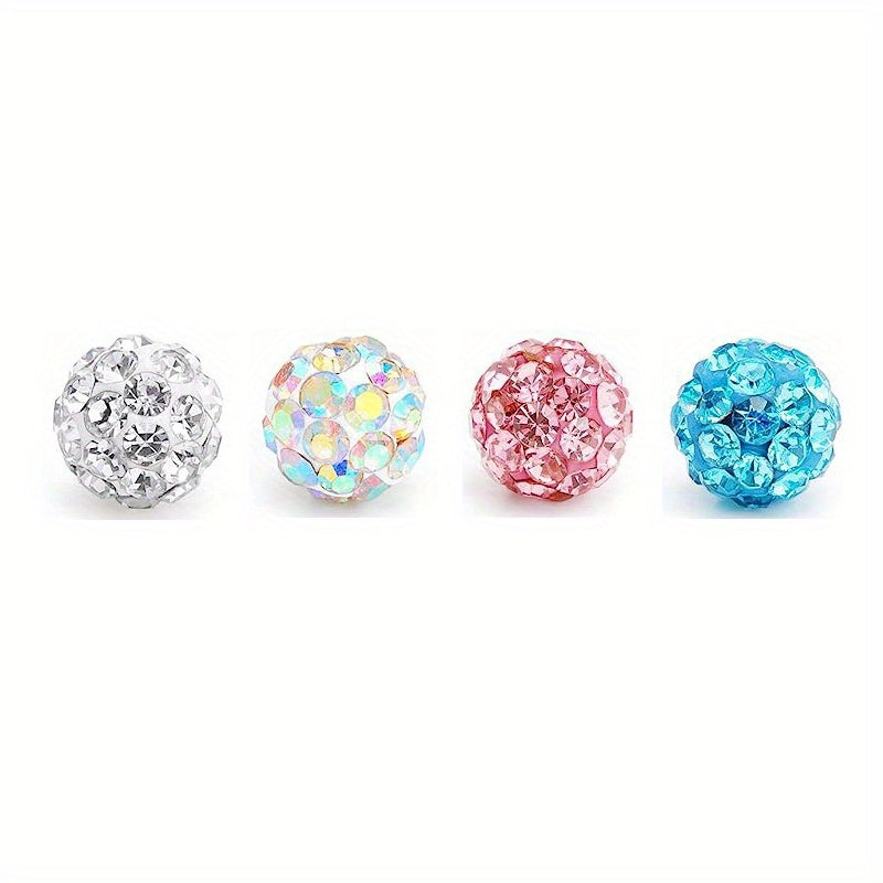 4pc Replacement Balls Spikes for Piercing Barbell 4mm 5mm 8mm CZ DIY Jewelry