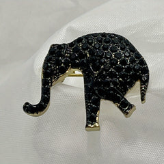 Elephant Rhinestone Brooch Cartoon Animal Badge Shirt Bags Decor