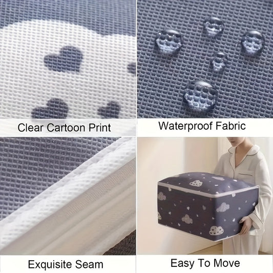 Non Woven Fabric Clothes Storage Bags With Window & Handles 3pcs