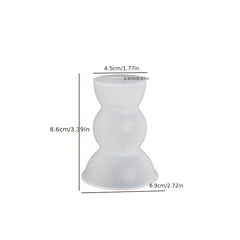 DIY Crystal Drop Resin Semi Circular Geometric Candle Holder Mold