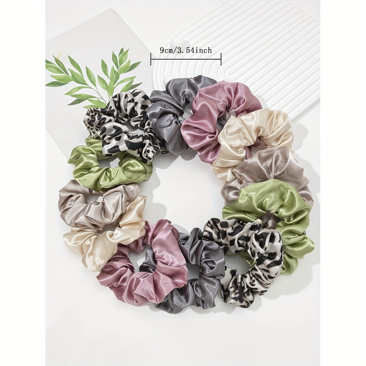 12 Large Satin Scrunchie Hair Tie Silky Hair Rope Hair Accessories