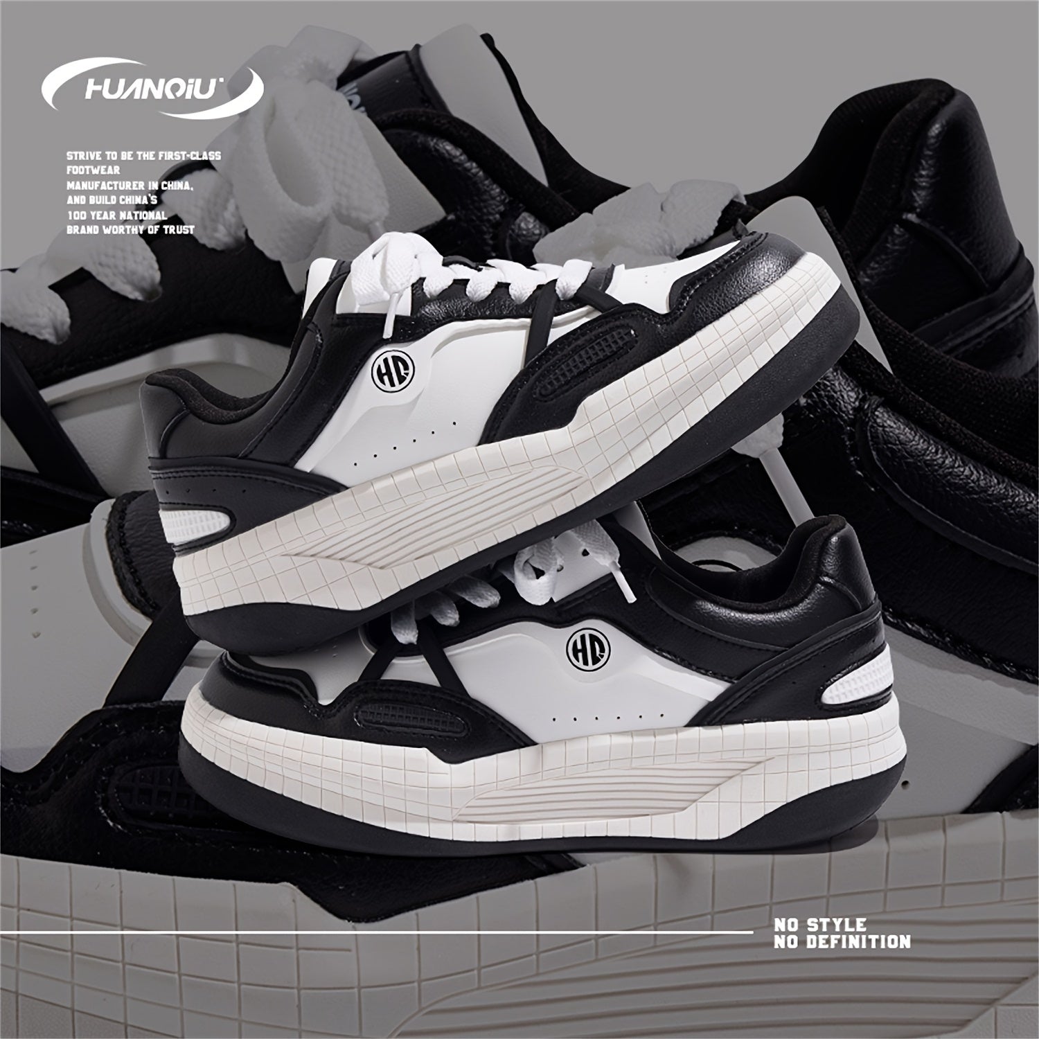 Peas Shoes Women's Thick Sole Skate Shoes Non slip Platform Sneakers