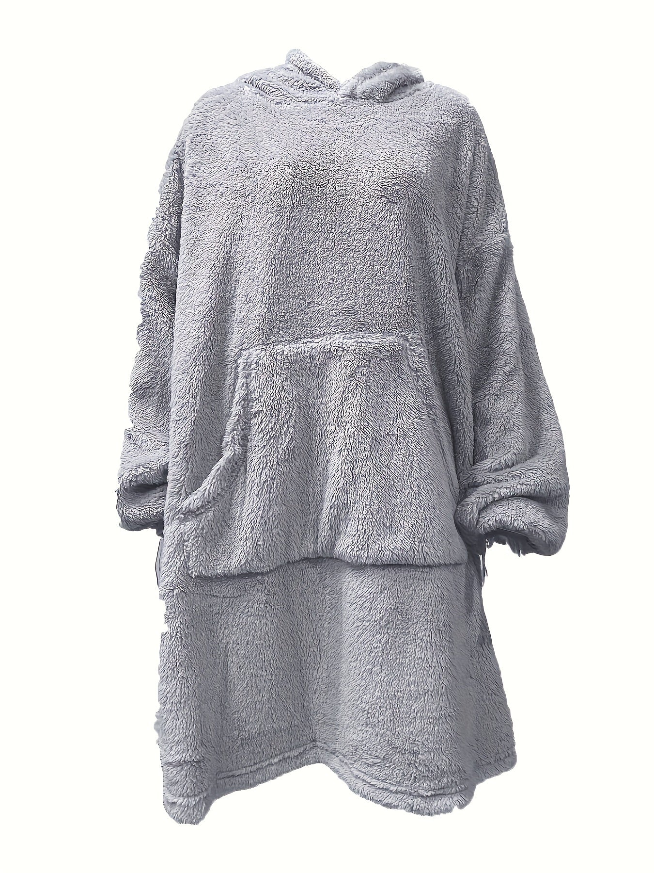 Hooded Fuzzy Lounge Robe with Pockets Women's Loungewear