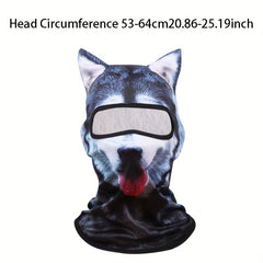 3D Animal Print Balaclava Hat for Music Skiing Halloween Party