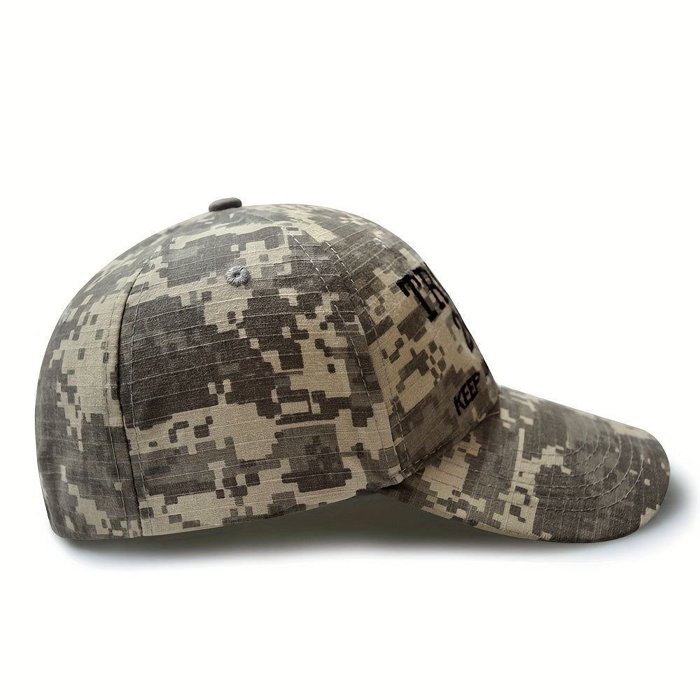 Letter Embroidery Baseball Cap Camouflage Adjustable Cotton Sun Hat