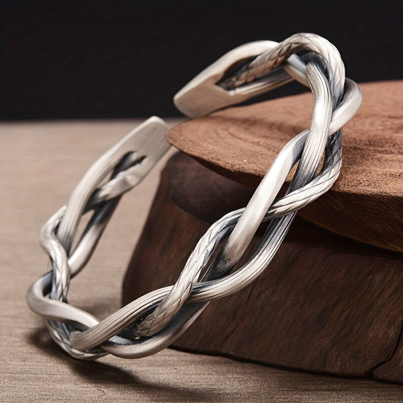 Vintage Hollow Wavy Bangle Twist Bracelet Jewelry