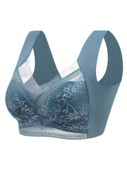 Lace Stitching Push Up Bras Comfy & Breathable Intimates Bra