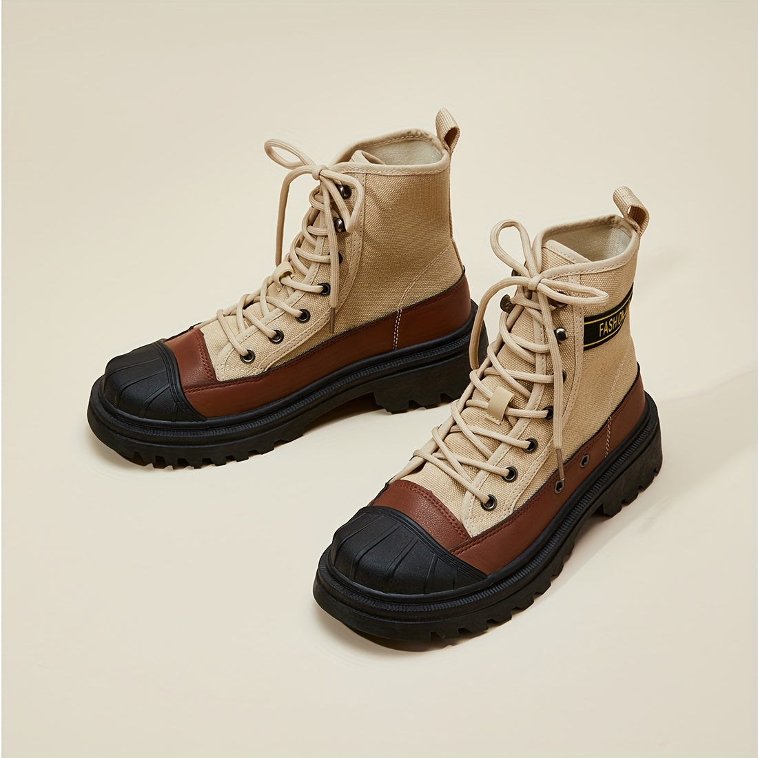 Women's Non-slip Motorcycle Boots Lace Up Outdoor Shoes