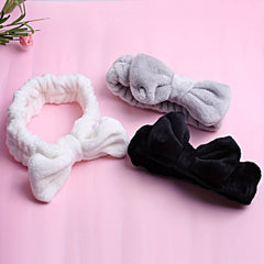 Soft Bow Headband for Washing Face and Makeup