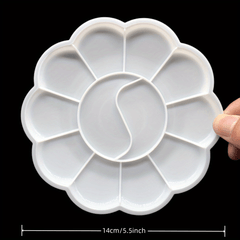 Eco-Friendly Plastic Reusable Painting Palette for Various Paint Types