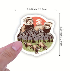 500pcs Ferrets Stickers Roll Vinyl Stickers