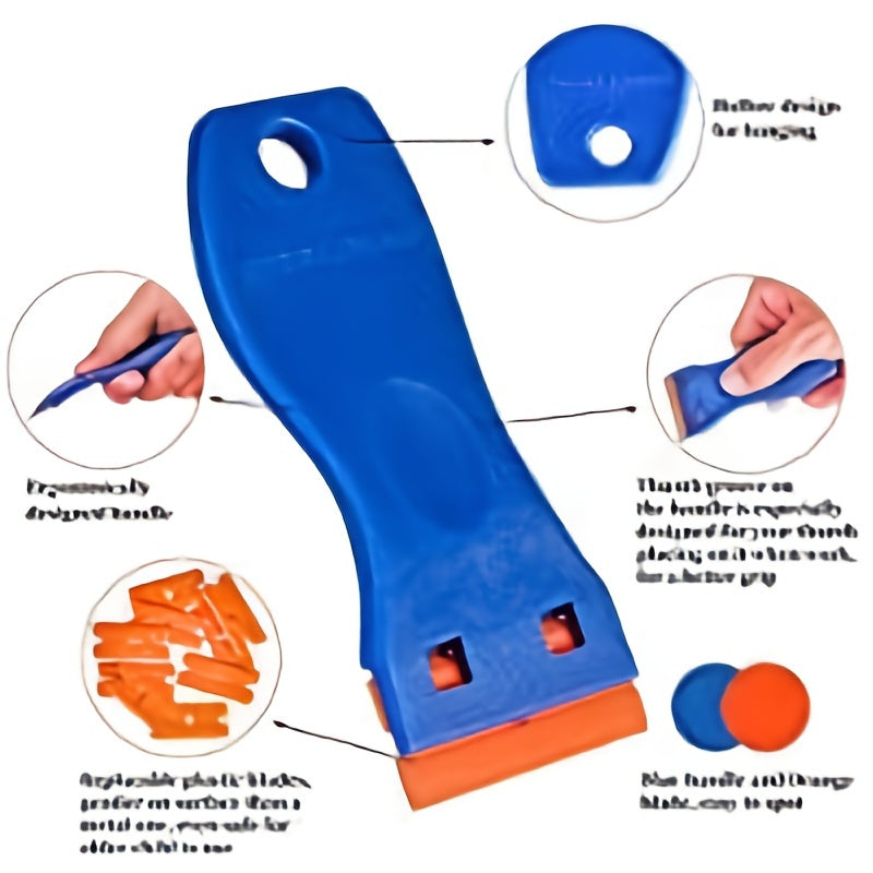Plastic Blade Scraper Tool with 20 Blades for Removing Labels