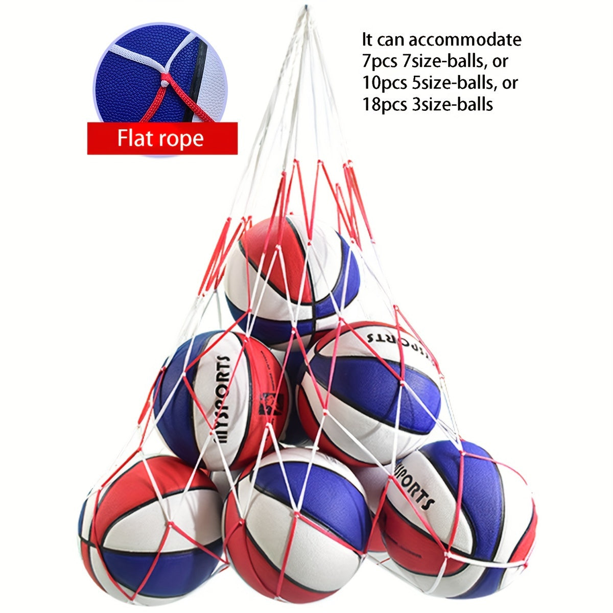 Portable Thickened Basketball Storage Net Large Capacity