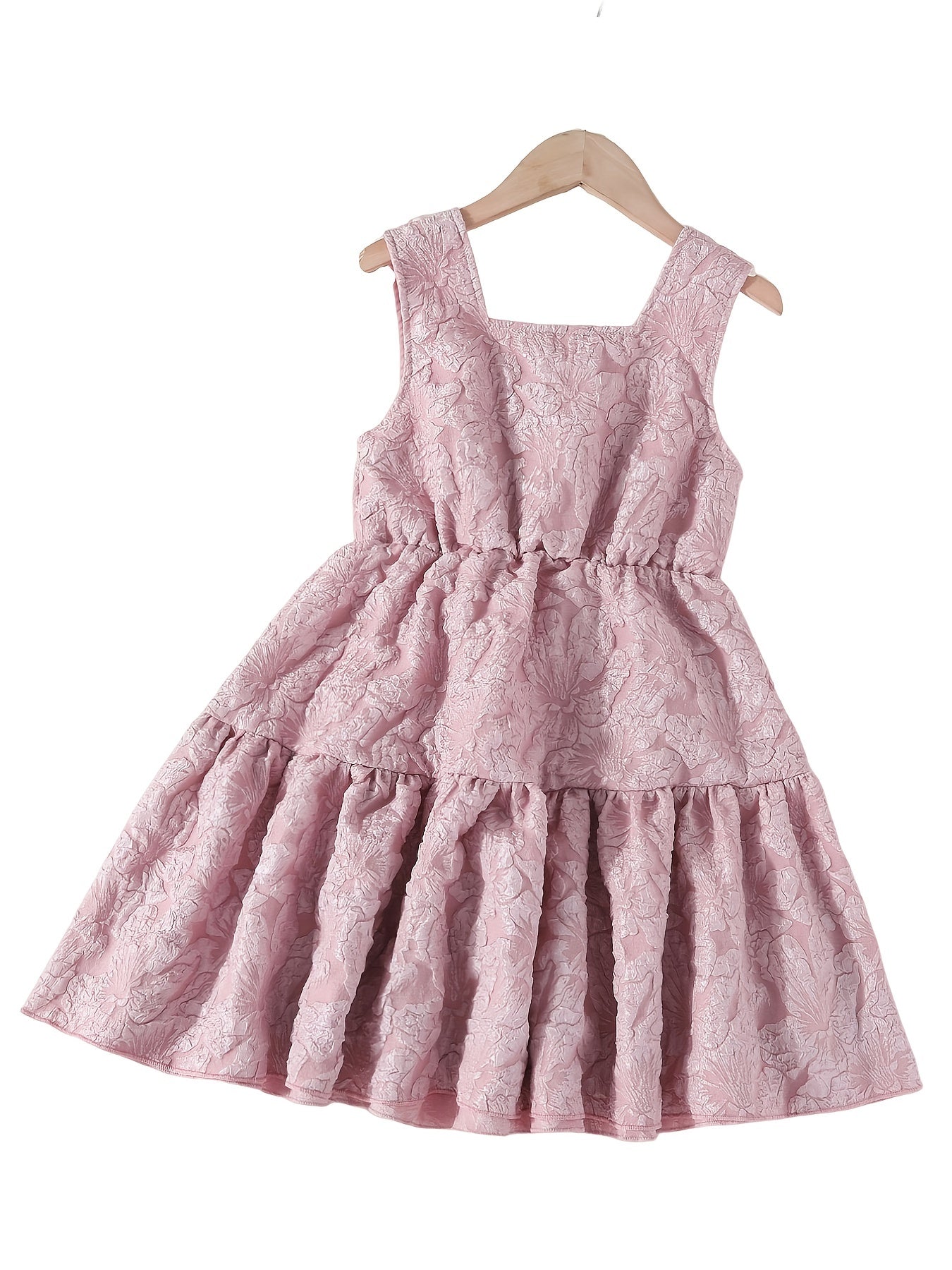 Girls Floral Sleeveless Dress with Bowknot for Summer