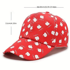 Fruit Printed Baseball Cap Lightweight Sun Hat for Women