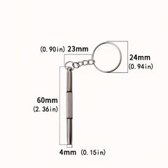 1pc Glasses Screwdriver Keychain Sunglasses Repair Tool