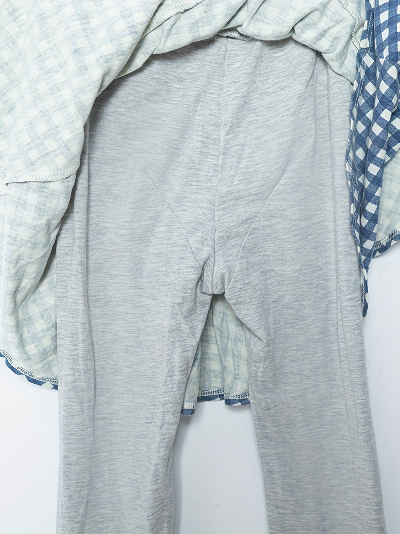 Girls' 2 In 1 Skort Legging Pants Plaid Skirt Breathable Thin