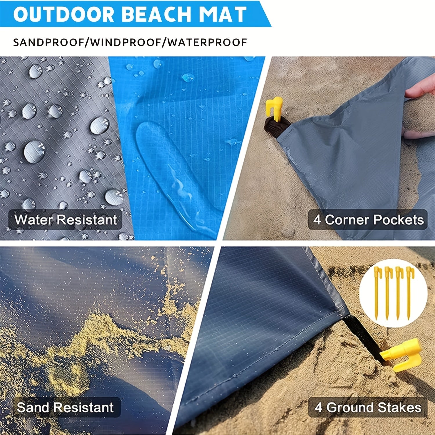 Oversized Waterproof Picnic Mat with Quick Drying Technology
