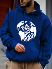 Travel The World Print Hoodie Hoodies For Men