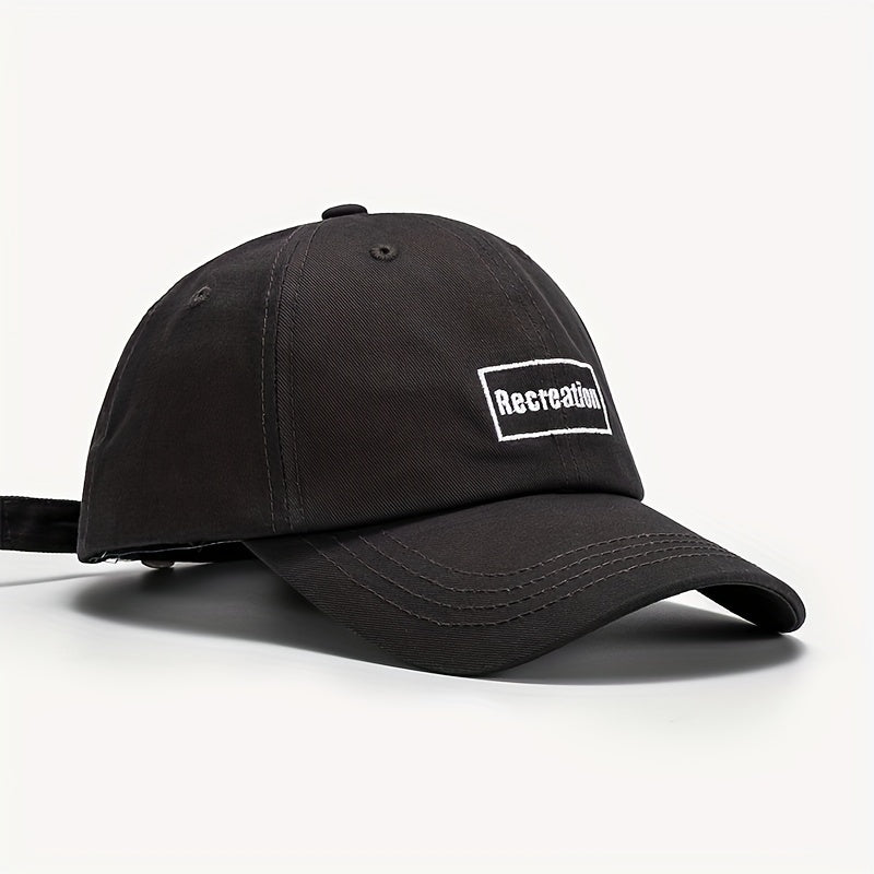 Embroidered Letter Retro Peaked Cap Soft Top Sun Hat