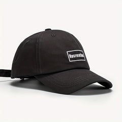 Embroidered Letter Retro Peaked Cap Soft Top Sun Hat