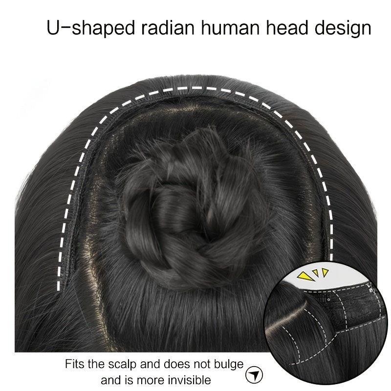 Synthetic U Shape Clip In Hair Extensions Straight Easy to Use