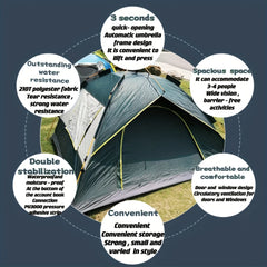 2-3 Person Waterproof Camping Tent with Carrying Bag