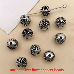 10pcs Flower Butterfly Heart Spacer Beads for DIY Jewelry Making