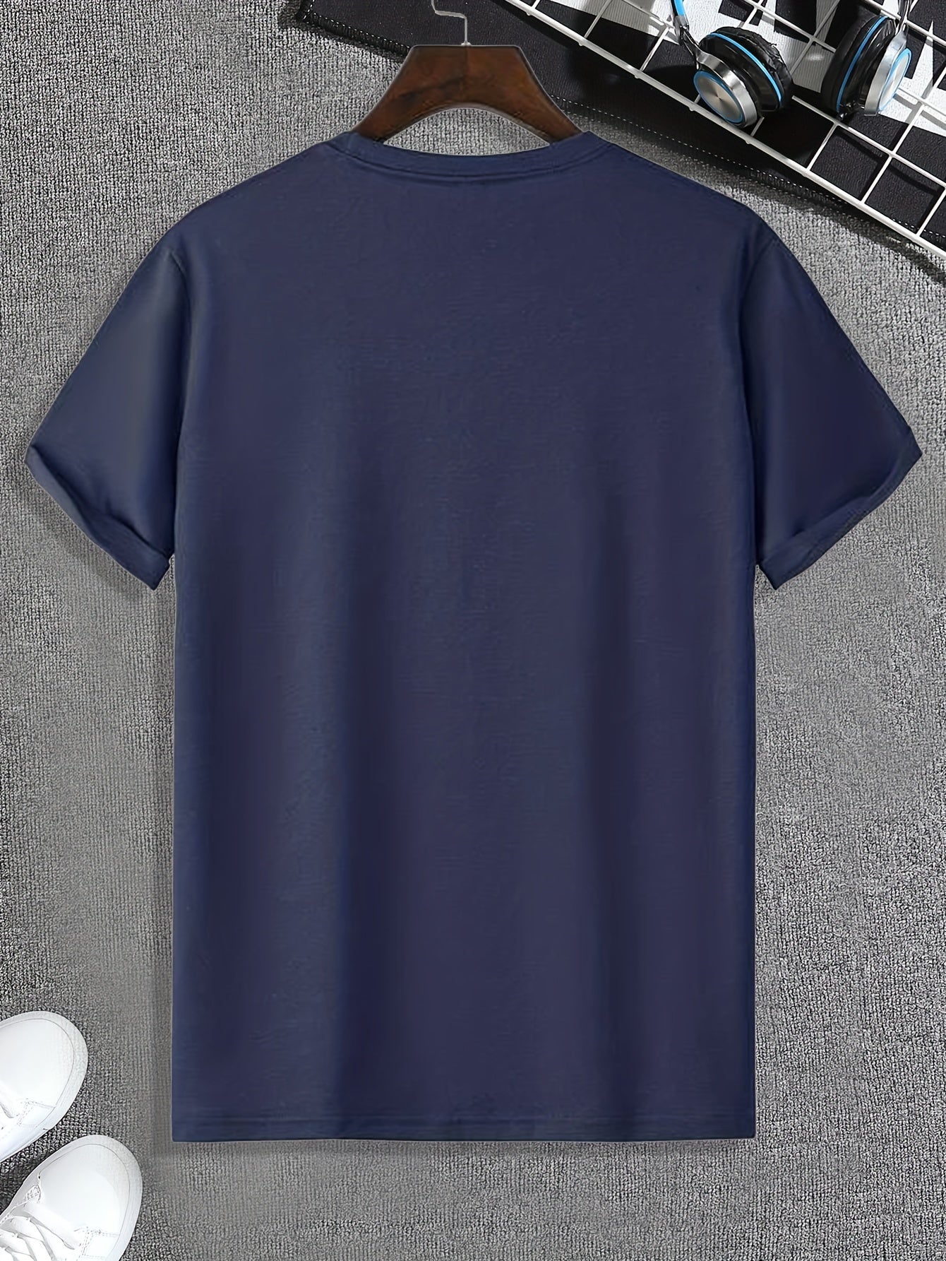Cartoon Print Men's Graphic T-shirt for Summer