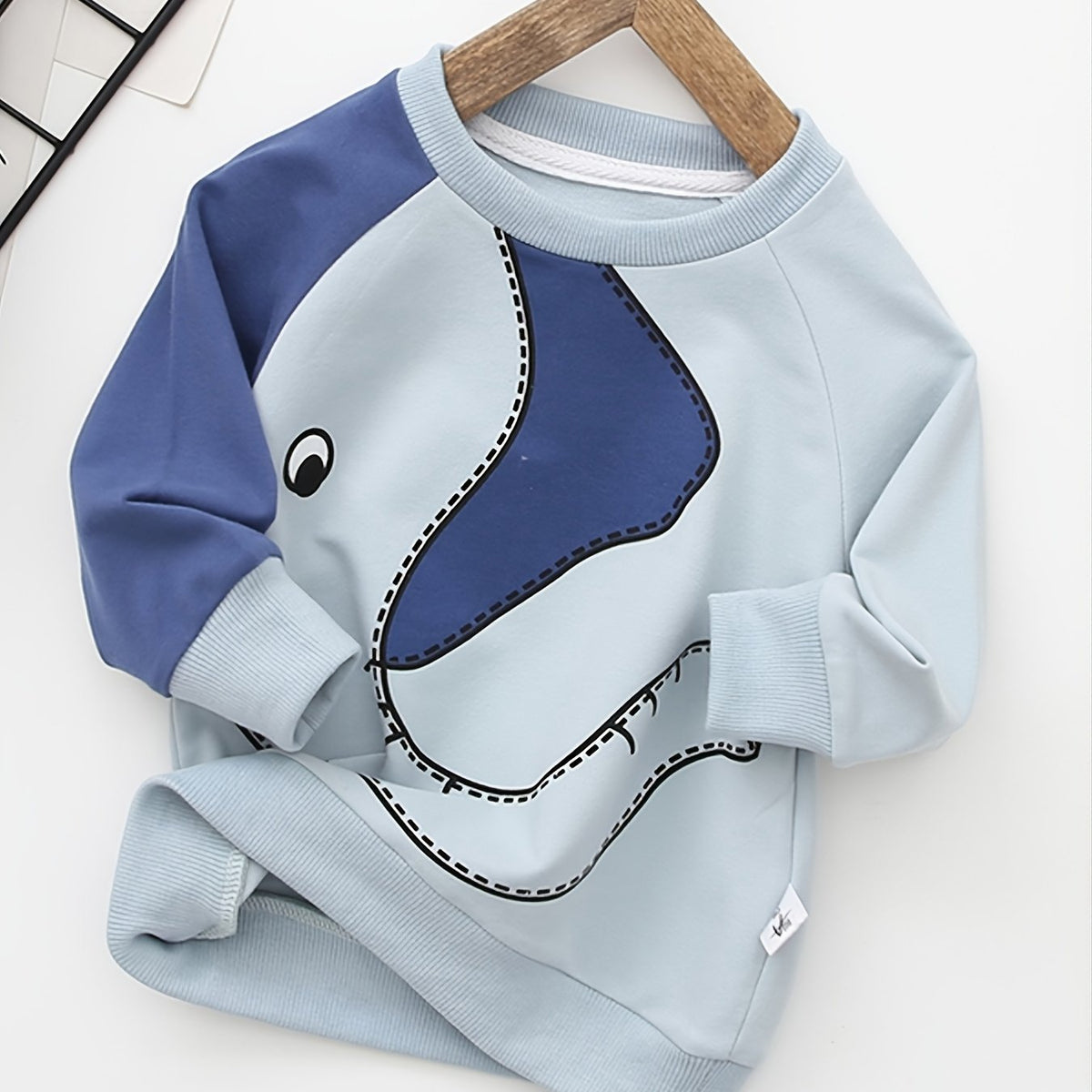 Boys Elephant Print Long Sleeve Sweatshirt