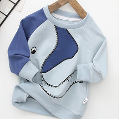 Boys Elephant Print Long Sleeve Sweatshirt