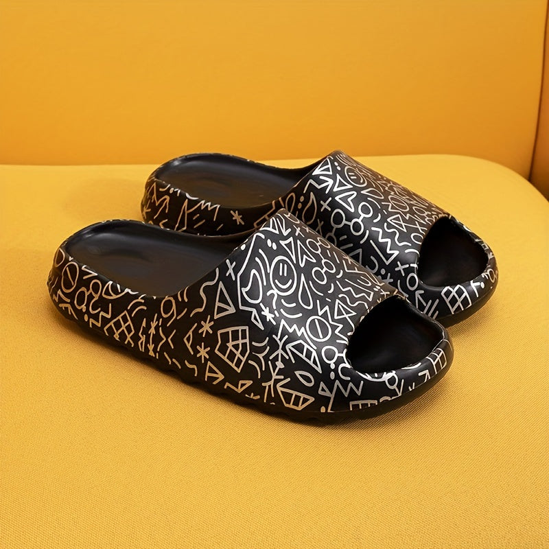 Men's Lightweight Open Toe Slippers for Shower Spring Summer