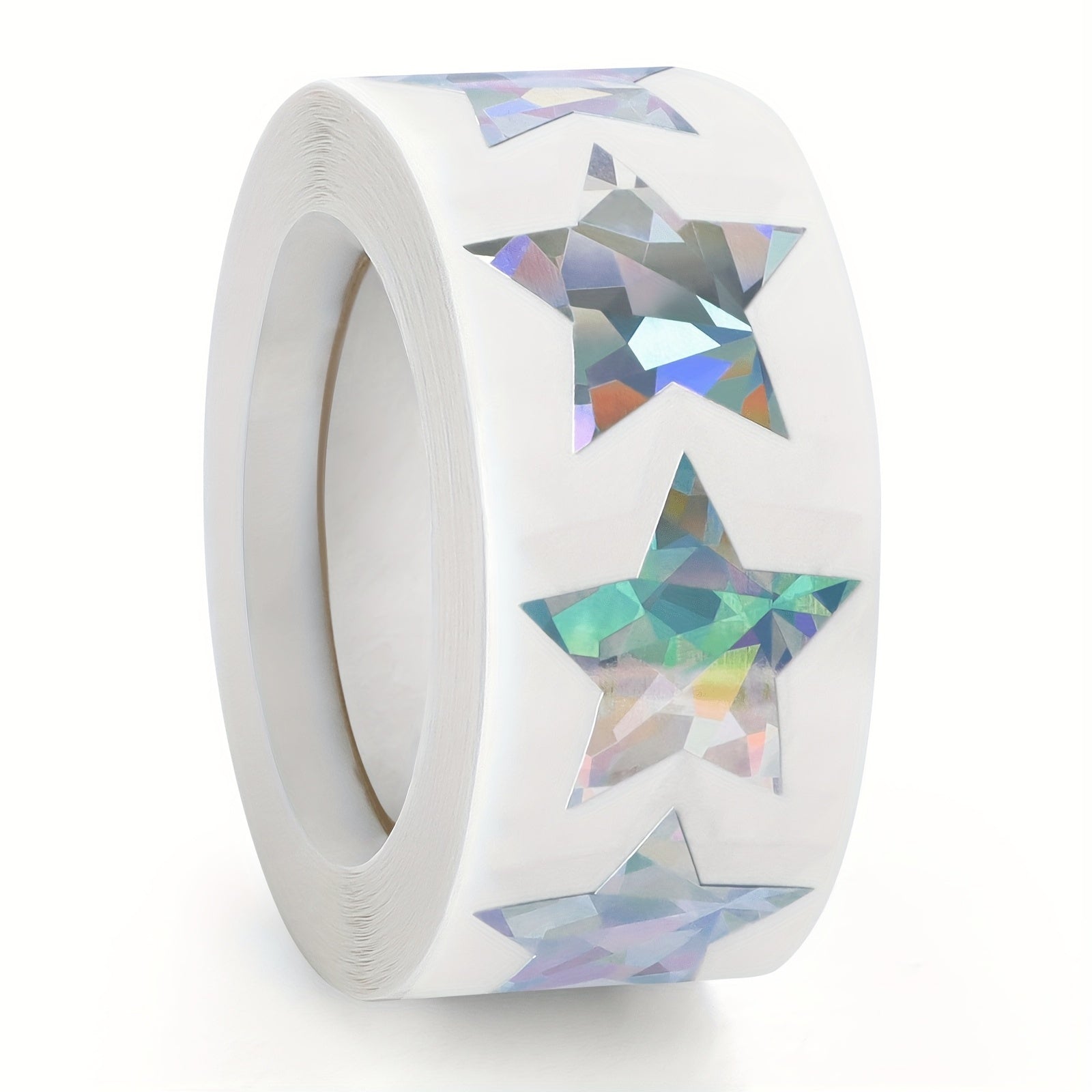 500pcs Silvery Holographic Star Stickers Self adhesive Stickers 1inch 2