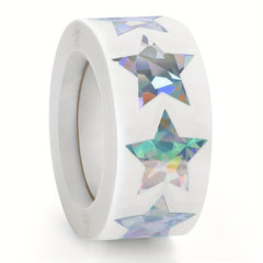 500pcs Silvery Holographic Star Stickers Self adhesive Stickers 1inch 2