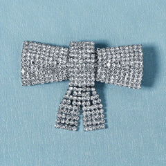 Rhinestone Hairpin Metal Headdress Bow Hairpin